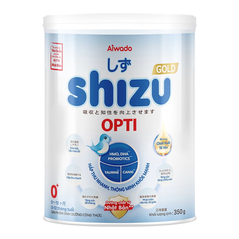 Sữa bột Aiwado SHIZU OPTI GOLD 350g 0+ SỮA MÁT GIÚP TRẺ HẤP THU NHANH