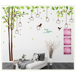 (HCM) Decal dán tường Cây treo khung ảnh 7 ( 210 x 275 cm )