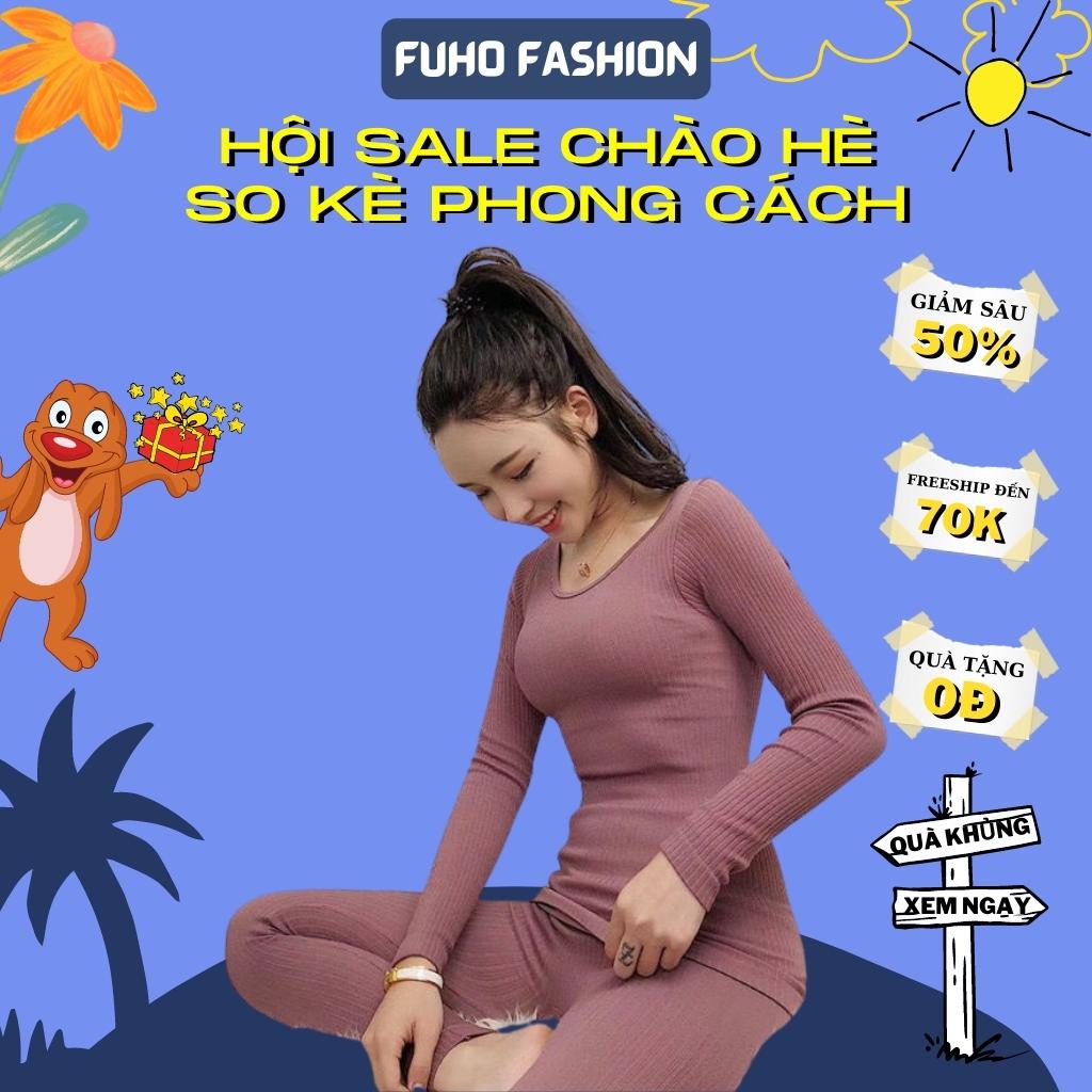 Set Bộ Quần Áo Len Tăm Thu Đông FUHO Fashion Bộ Đồ Ngủ Mặc Ở Nhà Cao Cấp 151