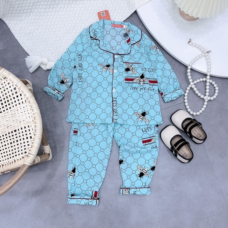 (12-42kg) Bộ Ngủ Pijama Lụa Mango Dài Tay Dành Cho Bé Gái - Chất Lụa Thoáng Mát, Họa Tiết Siêu Xinh - Babimama - BPN67