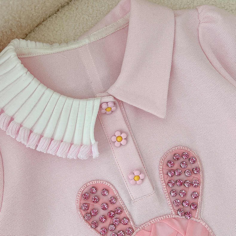 Váy Polo Dâu A659/ Hồng Thỏ đính nổi H1106 cho Bé Gái - Jumping Beans Official Store
