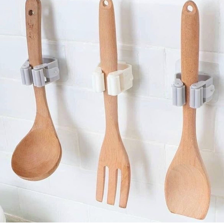 Kẹp chổi dán tường, móc kẹp đồ