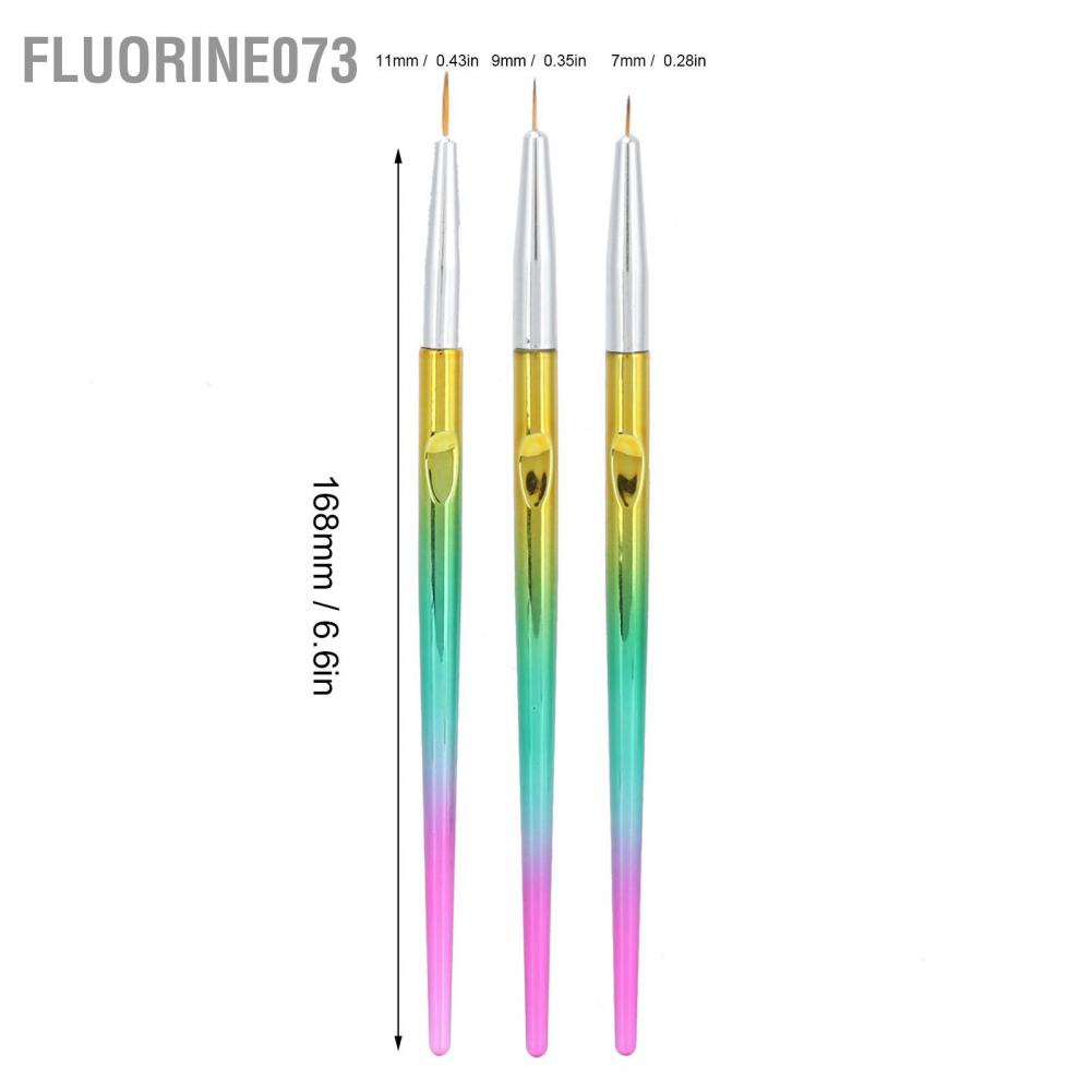 Chiết khấu 3 CÁI Nail Art Liner Brushes Kit Vẽ Tranh Nylon Tóc Màu Sọc Bút  Giao hàng nhanh chóng  Fluorine073