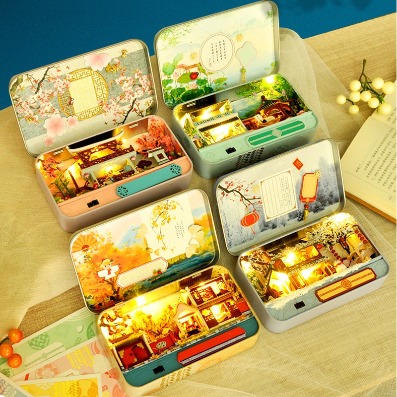 Mô Hình Nhà Búp Bê DIY Gắn Đèn LED TH5