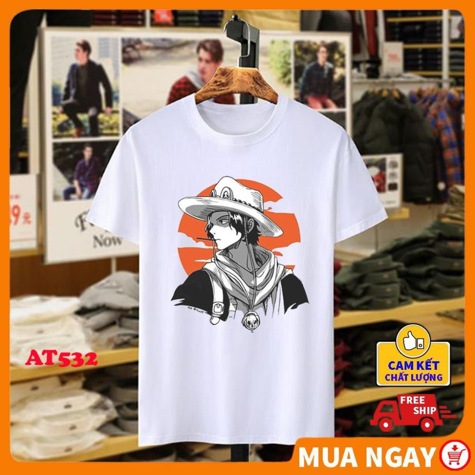 ÁO thun nam nữ in hình Hoả Quyền ACE băng Râu Trắng rẻ đẹp cao cấp thấm hút mồ hôi ACE