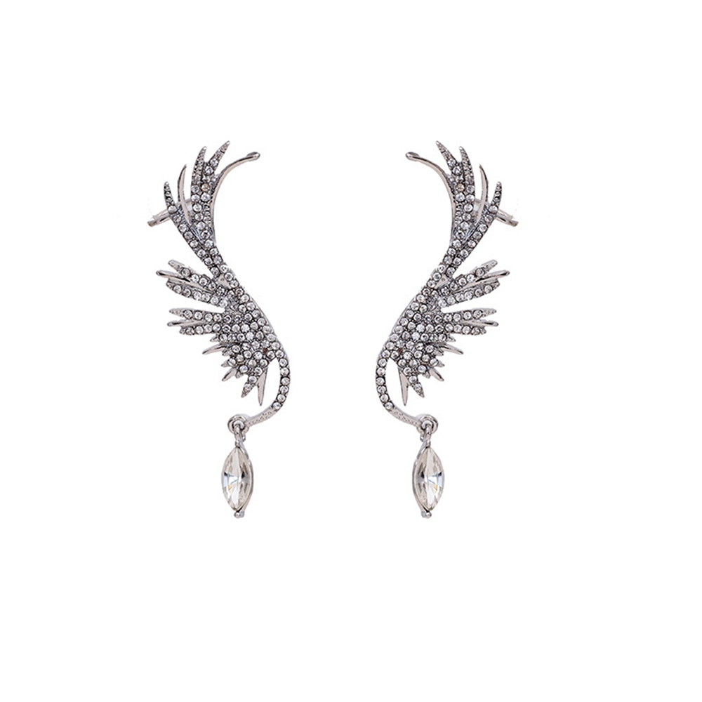 Khuyên tai đính đá zircon hình đôi cánh thiên thần đẹp mắt