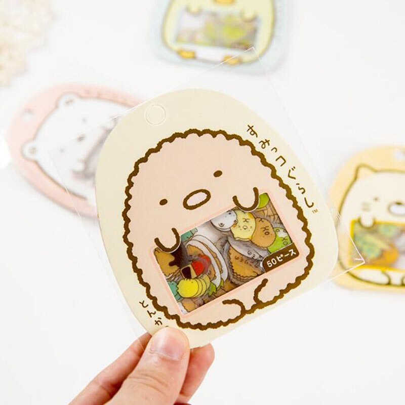Bộ 50 miếng sticker trong suốt dán trang trí xinh xắn
