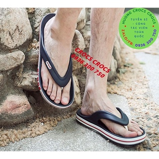 Dép xỏ ngón crocs band baya màu xanh đen chuẩn xịn full box