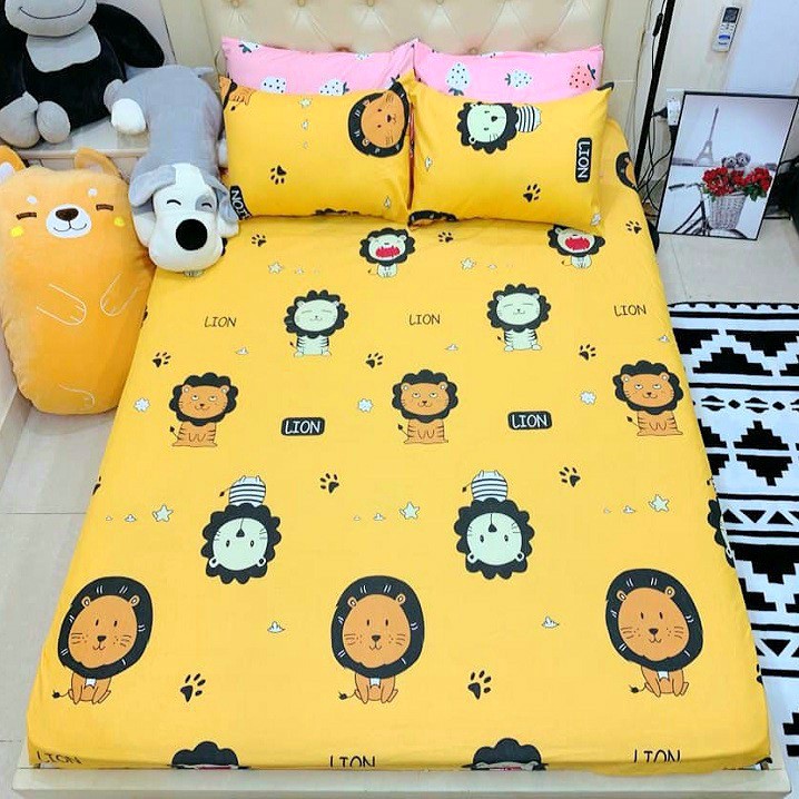 Set ga poly cotton kèm 2 vỏ áo gối nhiều kích thước m2, m6, m8, 2m2. Ga chun bọc đệm (nhiều mẫu lựa chọn) | BigBuy360 - bigbuy360.vn