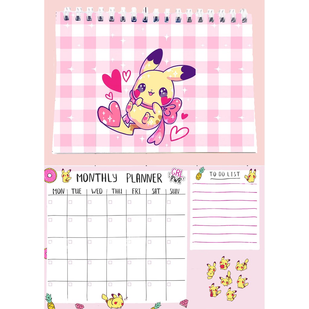 Sổ kế hoạch tháng chuột vàng MPI33 Monthly Planner 12 trang