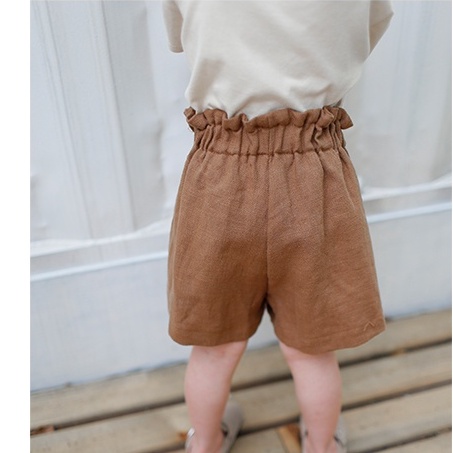 Quần Đùi Cạp Cao Bé Trai Bé Gái Chất Đũi Thoáng Mát Thấm Hút Mồ Hôi Size 10-35kg