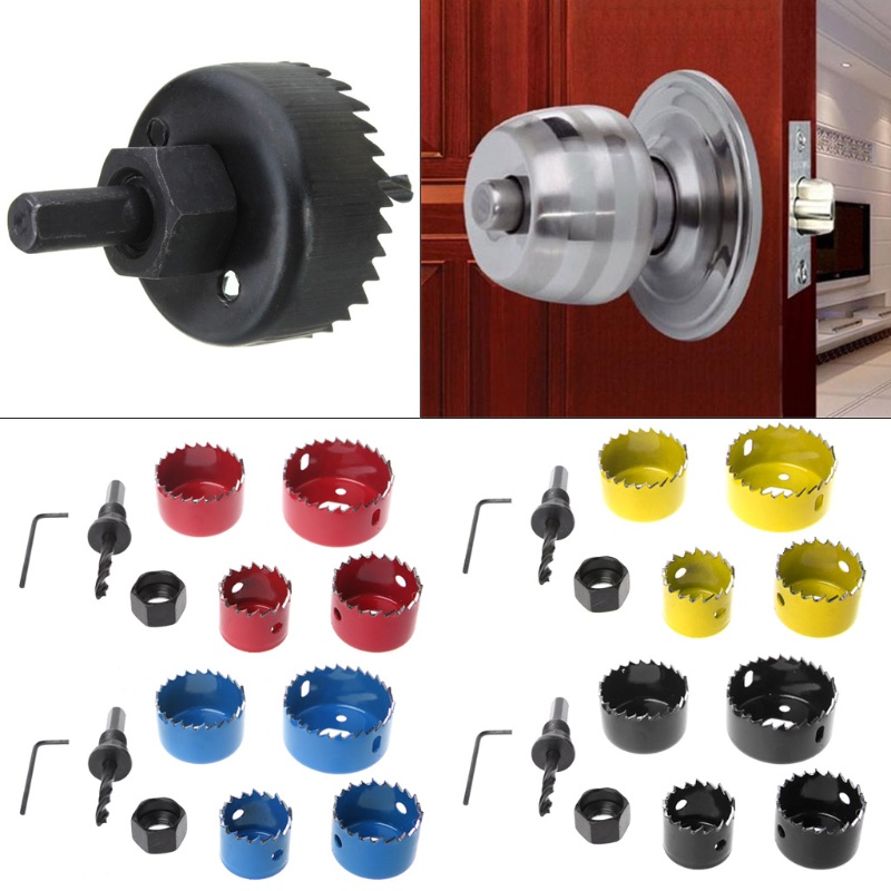 Bộ 6 Mũi Khoan Cắt Lỗ Tròn 32mm 38mm 45mm 54mm