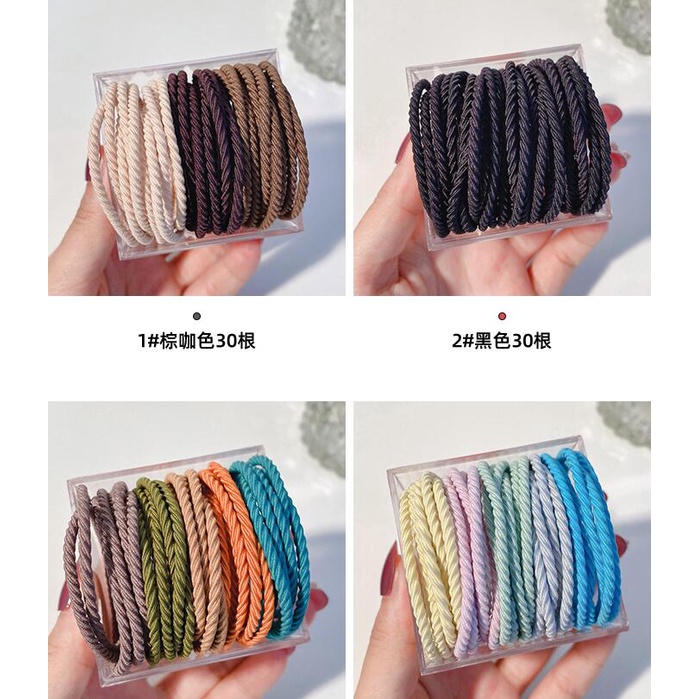 Dây Buộc Tóc Cao Su Co Giãn Tốt Thiết Kế Đơn Giản Thời Trang Hàn Quốc Cho Nữ