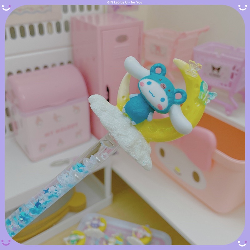 Bút unboxing tiểu thư dễ thương dọc giấy cắt washi/sticker charm sanrio | handmade