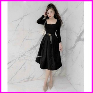 🍀FREE SHIP🍀 CHÂN VÁY XẾP LI DÁNG DÀI CHẤT VẢI KAKI KÈM ĐAI DIOR HÀNG CAO CẤP