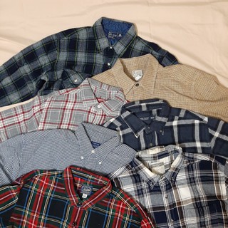 Áo sơ mi flannel 2hand chụp thật