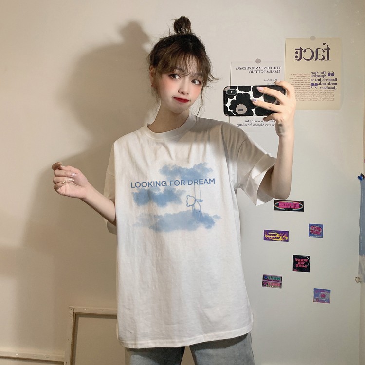 Áo Thun NgắnTay IN HÌNH ĐÁM MÂY UNISEX