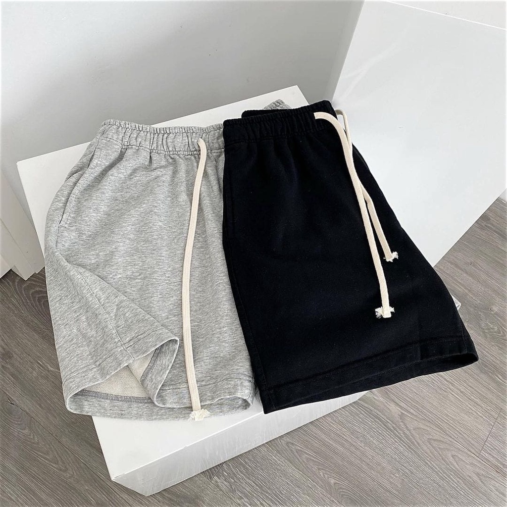 Quần basic short nỉ trơn Unisex chỉ 89k