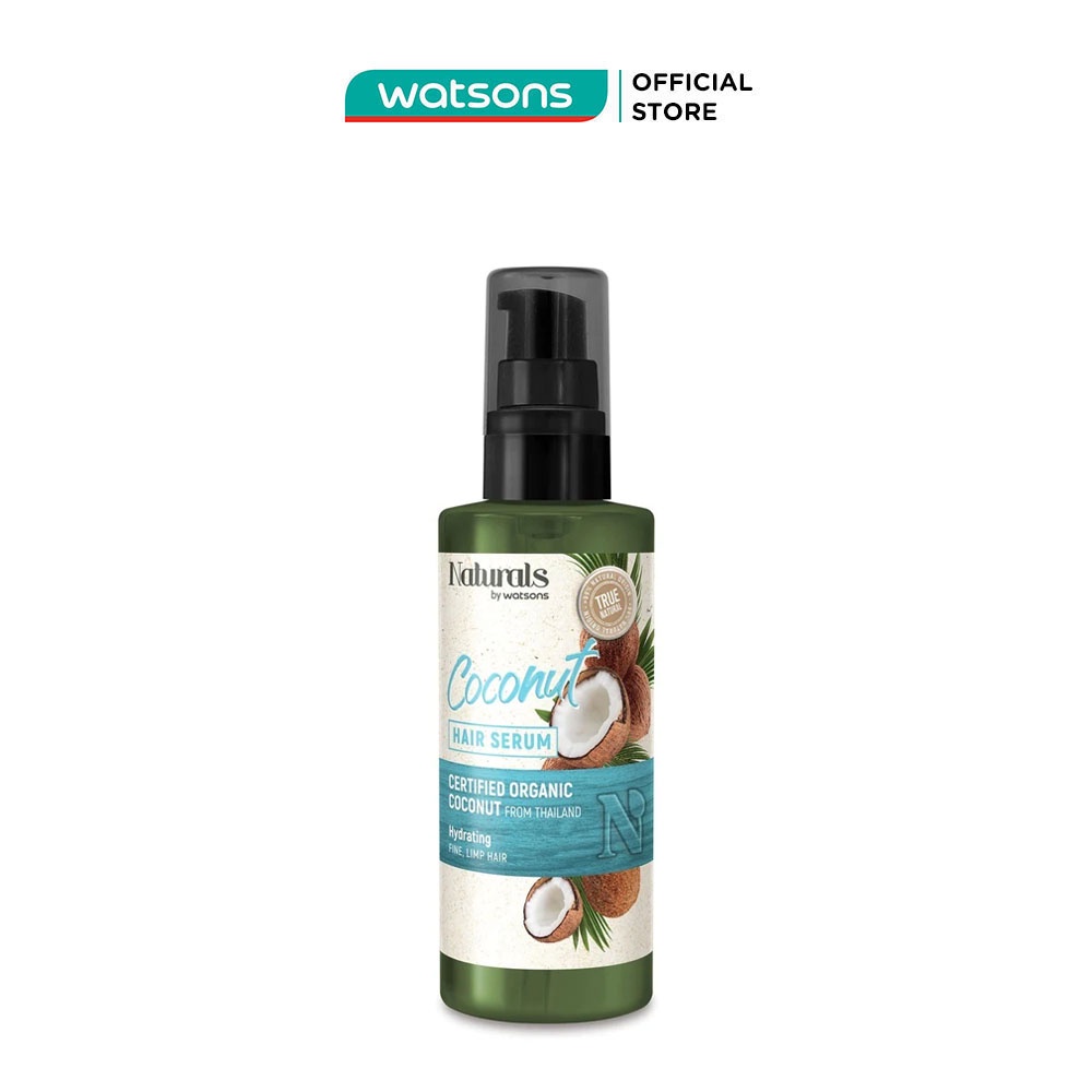 Serum Dưỡng Tóc Naturals By Watsons Chiết Xuất Dừa True Natural Coconut Hair Serum 100ml