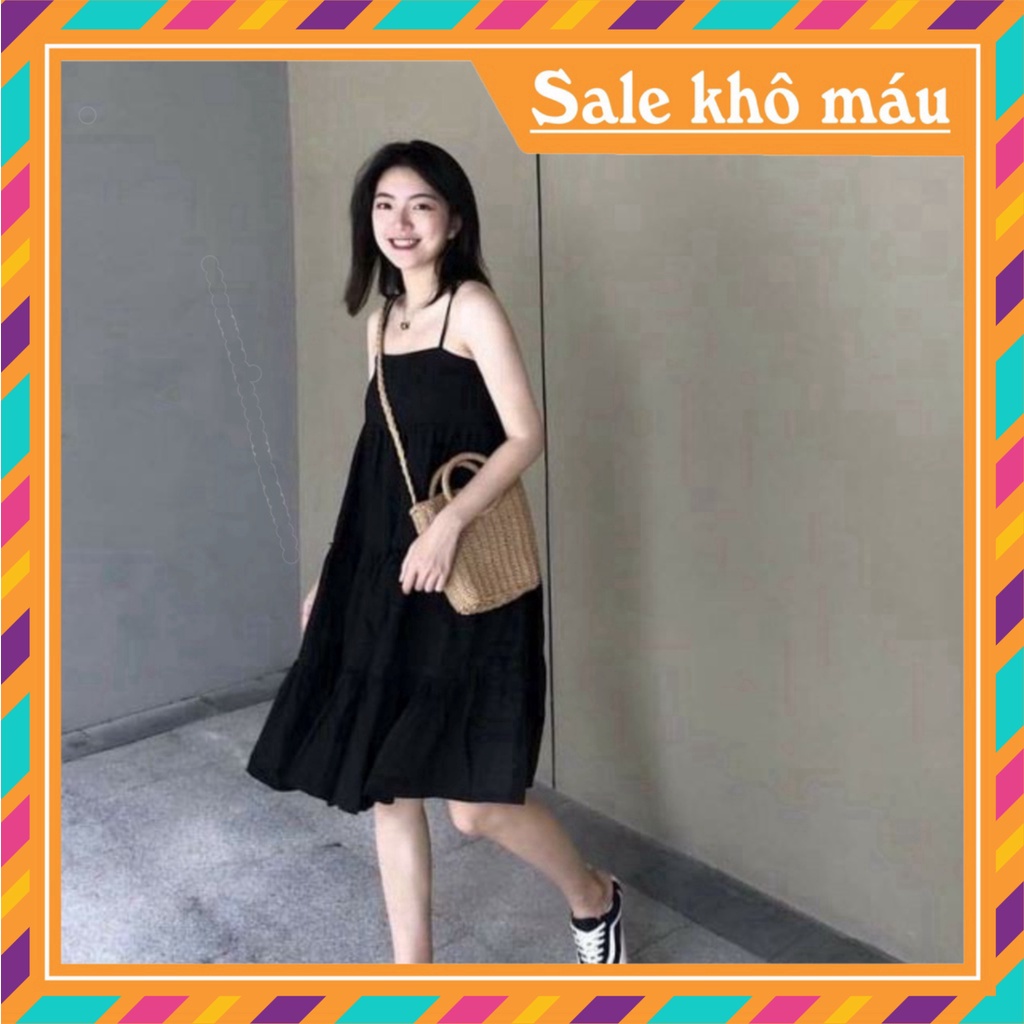 Váy 2 Dây Nữ Dáng Xòe Bồng Đi Biển Đi Chơi Siêu Xinh | BigBuy360 - bigbuy360.vn