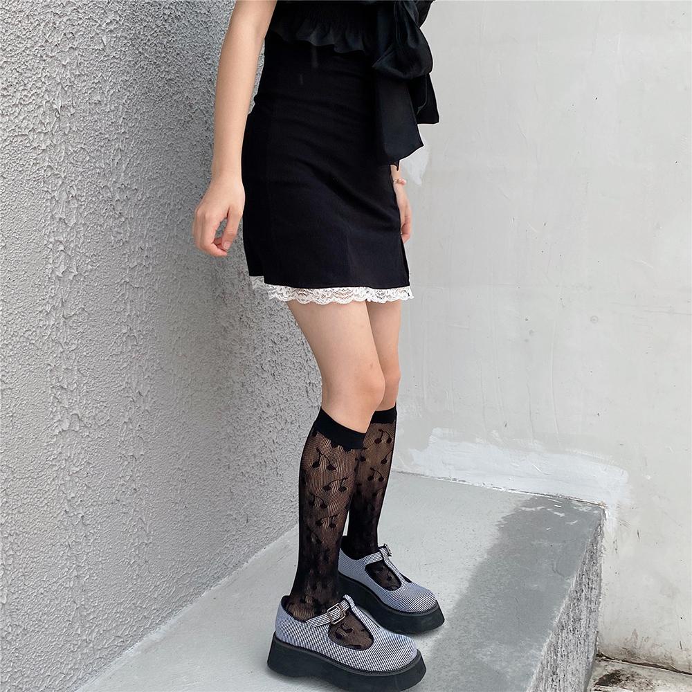 AROMA Vớ Nữ Họa Tiết Cherry Thời Trang