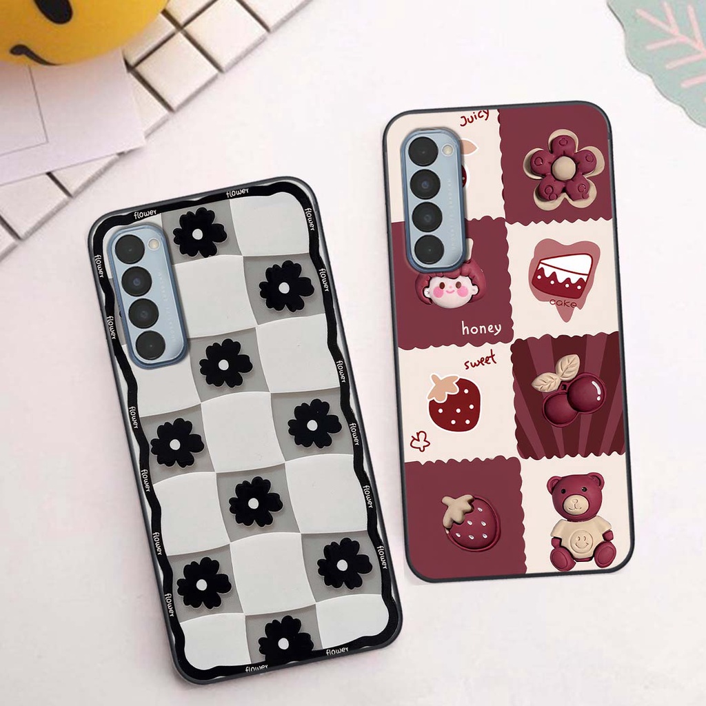 Ốp Oppo Reno4 / Reno4 Pro / Reno 4 in hình trái tim, caro kẹo ngọt đầy cá tính siêu đẹp siêu chất