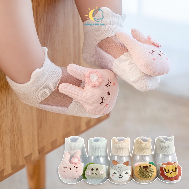Tất Hình Thú Cho Bé Nắng Của Mẹ tất vớ lưới mỏng chất cotton dệt lưới cao cấp mềm mịn thoáng mát _ GAUMONG