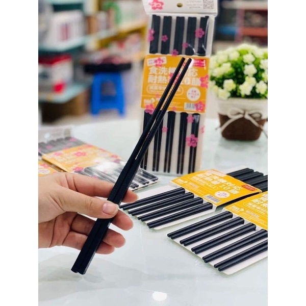 Set 10 Đôi Đũa Xuất Nhật Nhựa Cao Cấp An Toàn Chống Mốc