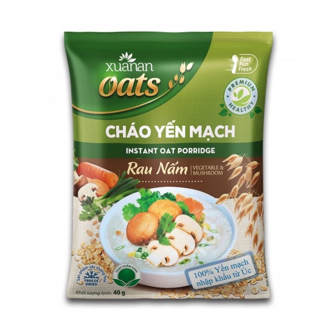 Cháo Yến Mạch Rau Nấm 40g( Có Quà Tặng)