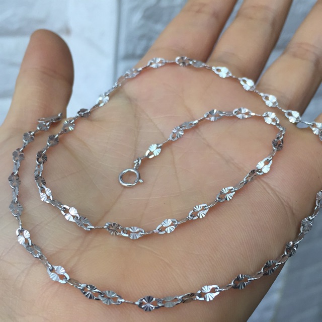 Dây lá me bạc thật mạ vàng trắng