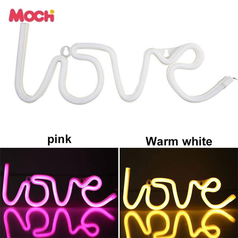 LOVE Đèn LED Neon chiếu sáng đêm trang trí giáng sinh Hình dạng tình yêu Cầu hôn Lời tỏ tình Ngày lễ tình nhân Đèn trang trí ngày lễ