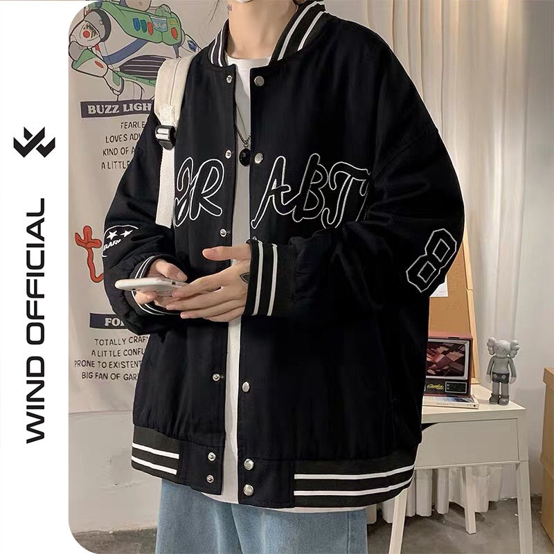 [Mã SKAMA06 giảm 8% tối đa 50K đơn 250K] Áo khoác bomber dù unisex form rộng 2 lớp 28 nam nữ ulzzang Wind