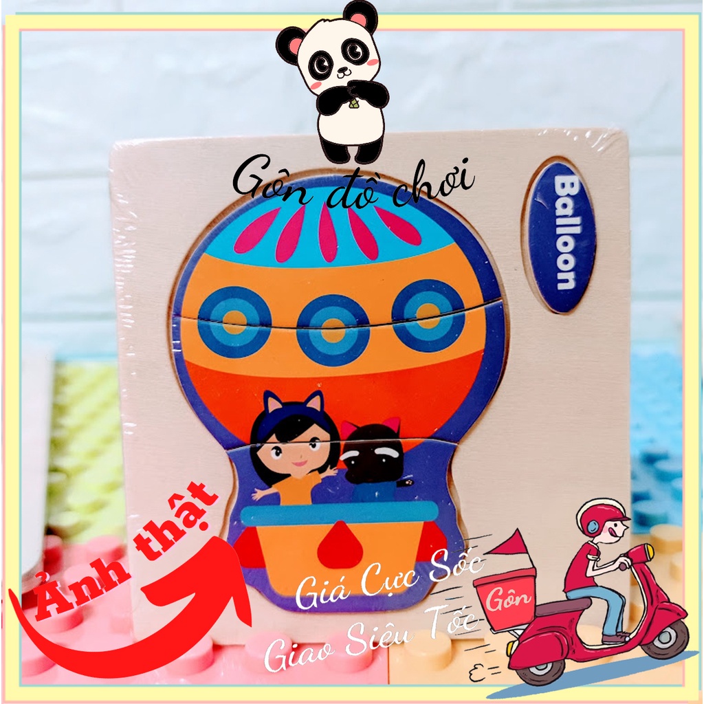 Đồ chơi ghép hình nổi 3D bằng gỗ - Đồ chơi gỗ thông minh Gôn đồ chơi