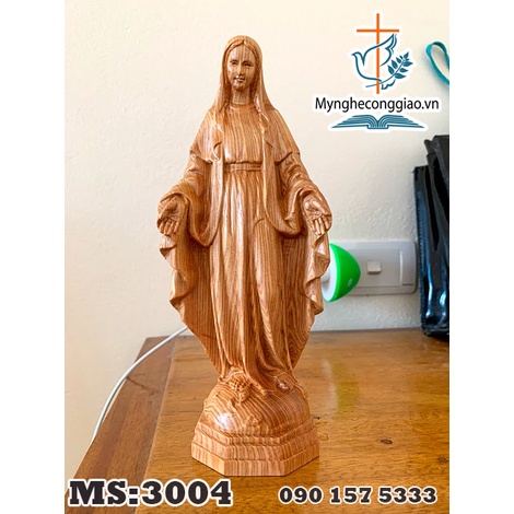 Top Những Mẫu Tượng Công Giáo Để Bàn, Trên Ô Tô, Xe khách | Tượng Chúa, Đức Mẹ Ban Ơn, Thánh Giuse Trang Trí Bằng Gỗ