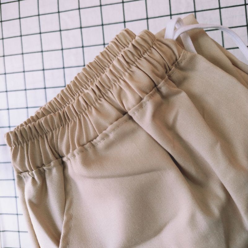 Quần baggy trơn kaki nam nữ form unisex