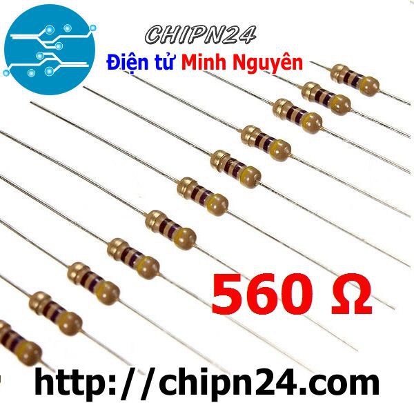 [50 CON] Điện Trở 560R 1/4W 5%