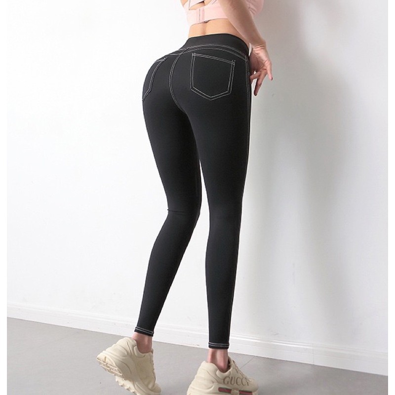 BỘ QUẦN ÁO TẬP GYM, YOGA NỮ - BỘ CROPTOP QUẦN CHỈ NỔI VẢI THUN (sẵn mút)