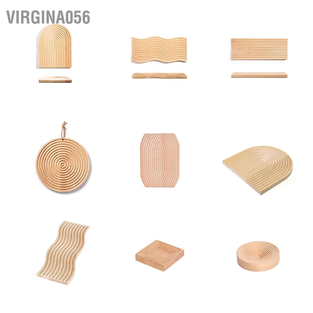 Virgina056 Khay gỗ Sồi dày Thớt bằng thân thiện với môi trường phục vụ cho bánh mì Sushi Bánh trái cây