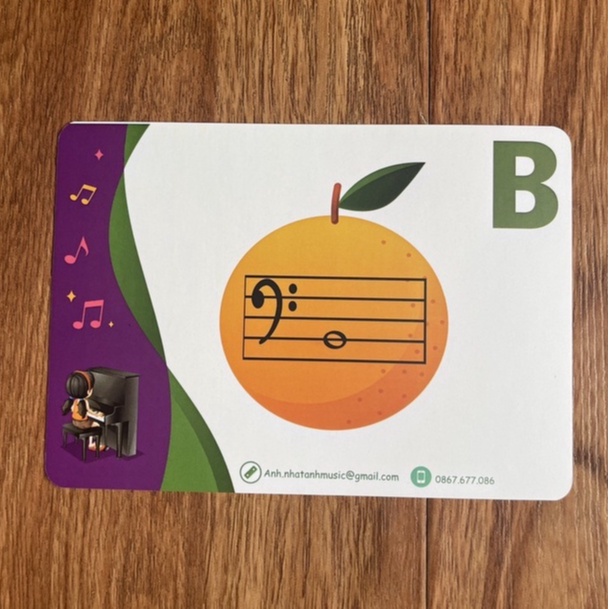 Bộ Flashcard nốt nhạc khóa Fa và khóa Sol - 32 thẻ