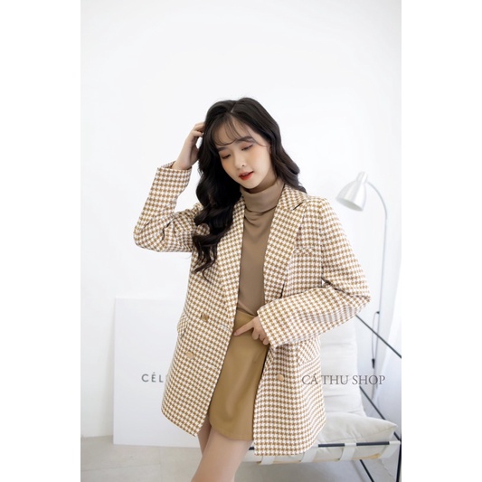 Áo vest dạ kẻ