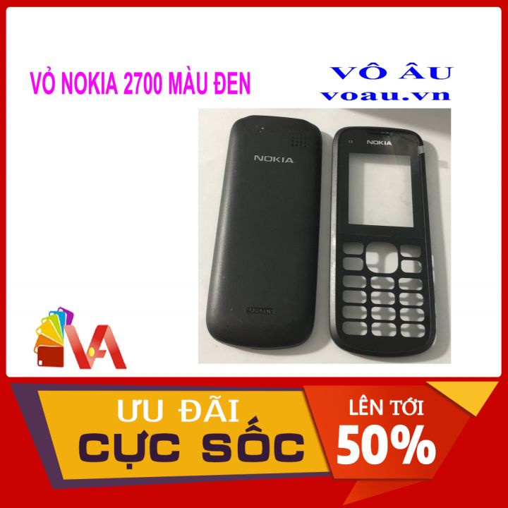 VỎ NOKIA 2700 MÀU ĐEN KHÔNG PHÍM