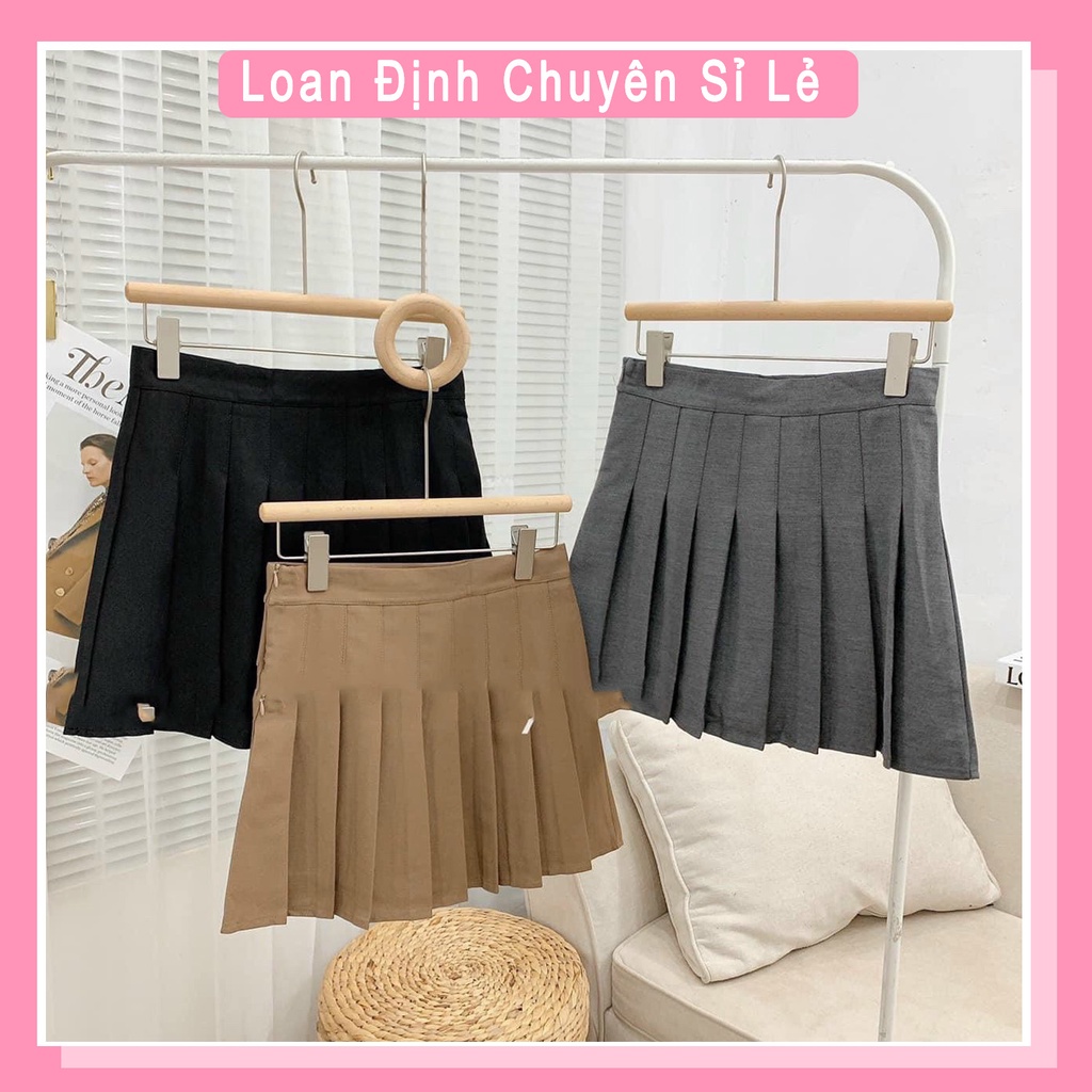 Chân váy xếp li tennis thể thao chân váy xếp li ngắn 2 lớp