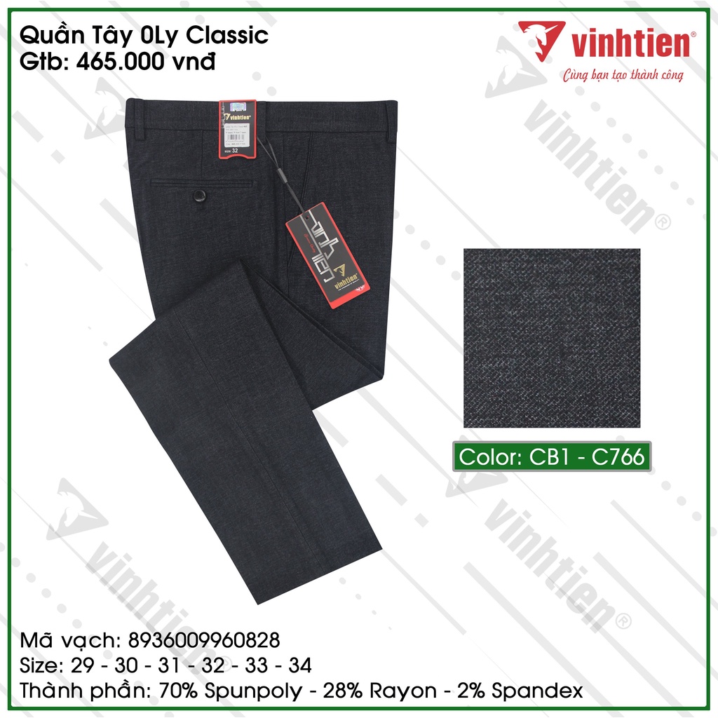 Quần Tây Nam 0ly Classic Vĩnh Tiến 465