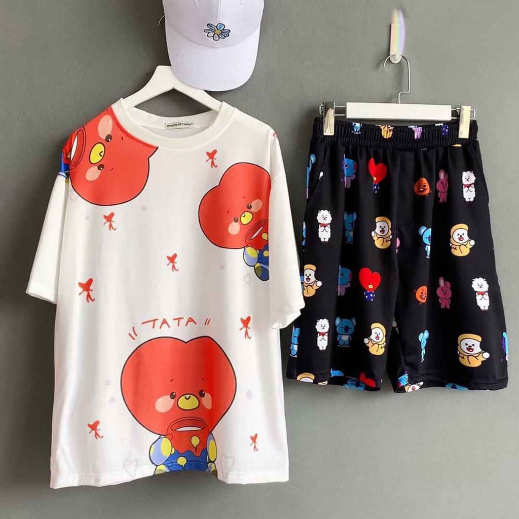 Set áo 3D Tata BT21 BTS + quần unisex - Hàng nhập khẩu