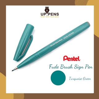 Bút brush viết calligraphy Pentel Sign Pen  - Màu xanh lam (Turquoise Green)