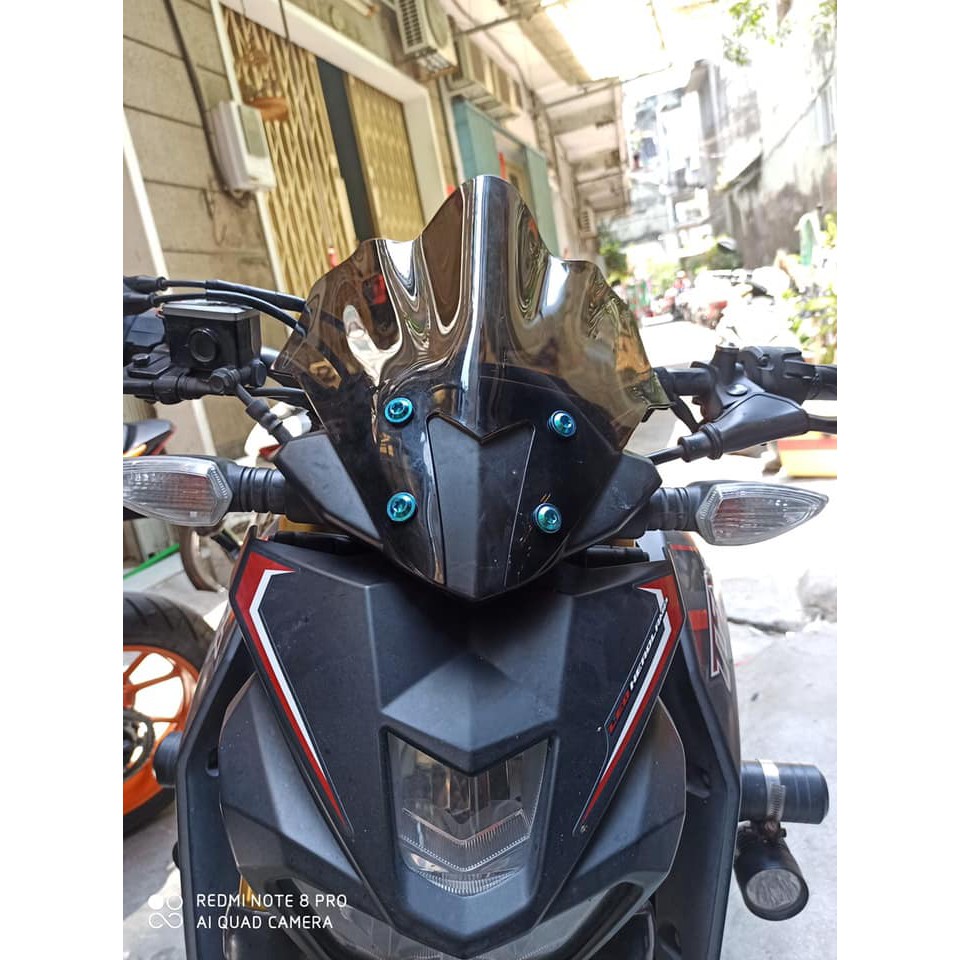 Kính gió TFX MT15 FZ150i CB150 các dòng nake đều xài được lên xe ngầu lòi luôn
