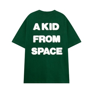 Áo thun SWE cổ tròn form rộng, tay ngắn KID TEE Xanh 100% cotton thoáng mát, thêu nổi