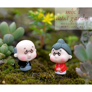 Cặp đôi ông bà mini | phụ kiện tiểu cảnh | trang trí | cd56 || mocminigarden