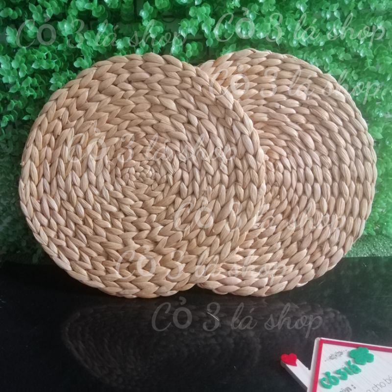 Thảm lục bình size 37cm trang trí, phụ kiện chụp ảnh decor đẹp, cói