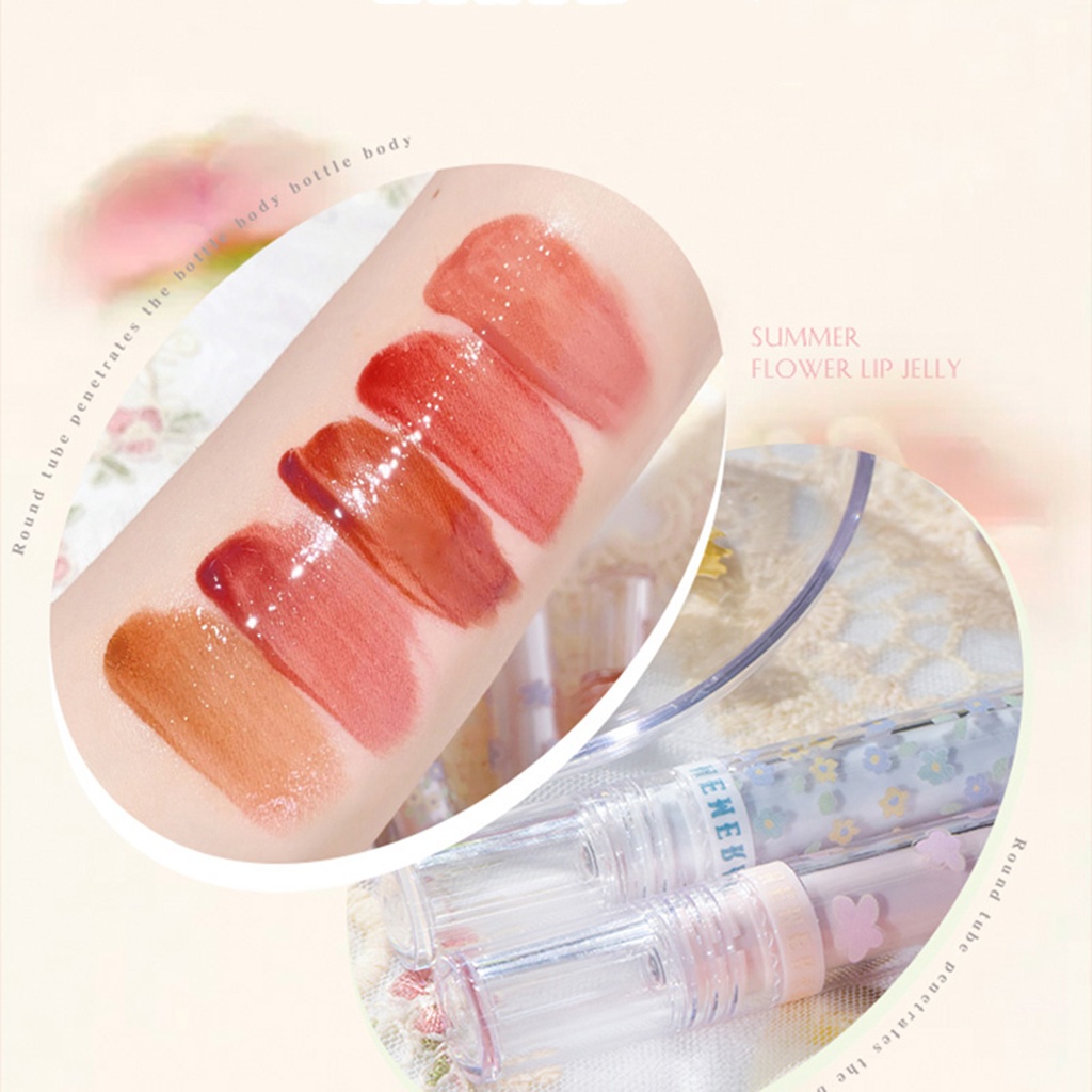 Son kem bóng MEMERABA căng mọng nhẹ môi Flowers Refractive Lip Glaze MB093 MEME10